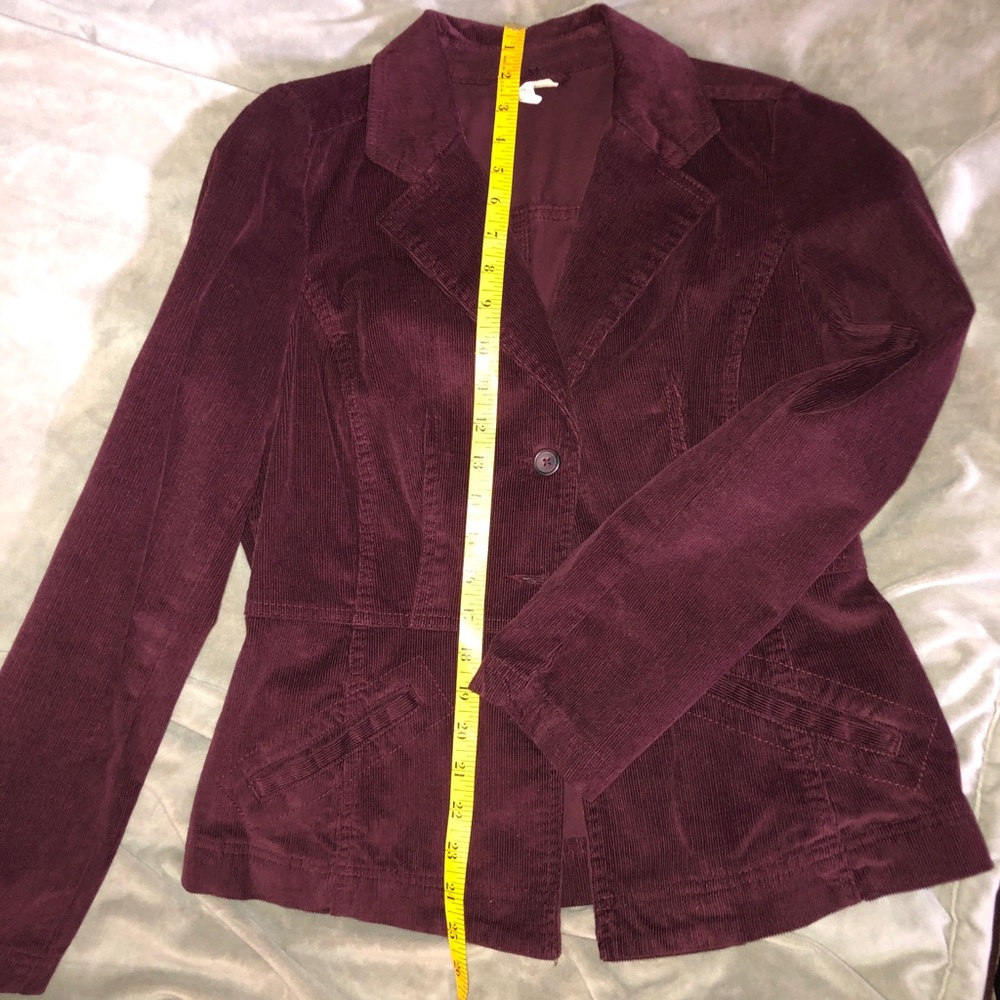 St. John’s Bay maroon corduroy blazer Sz MP - Picture 2 of 11